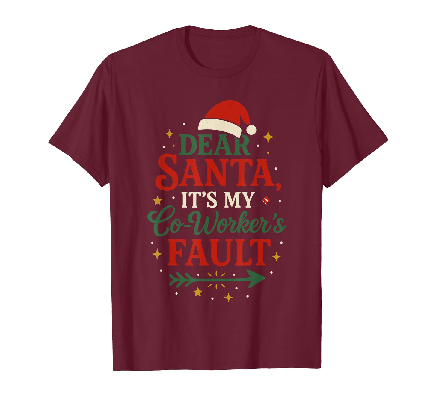 Dear Santa It’s My Co-Worker’s Fault Shirt, Office Christmas T-Shirt