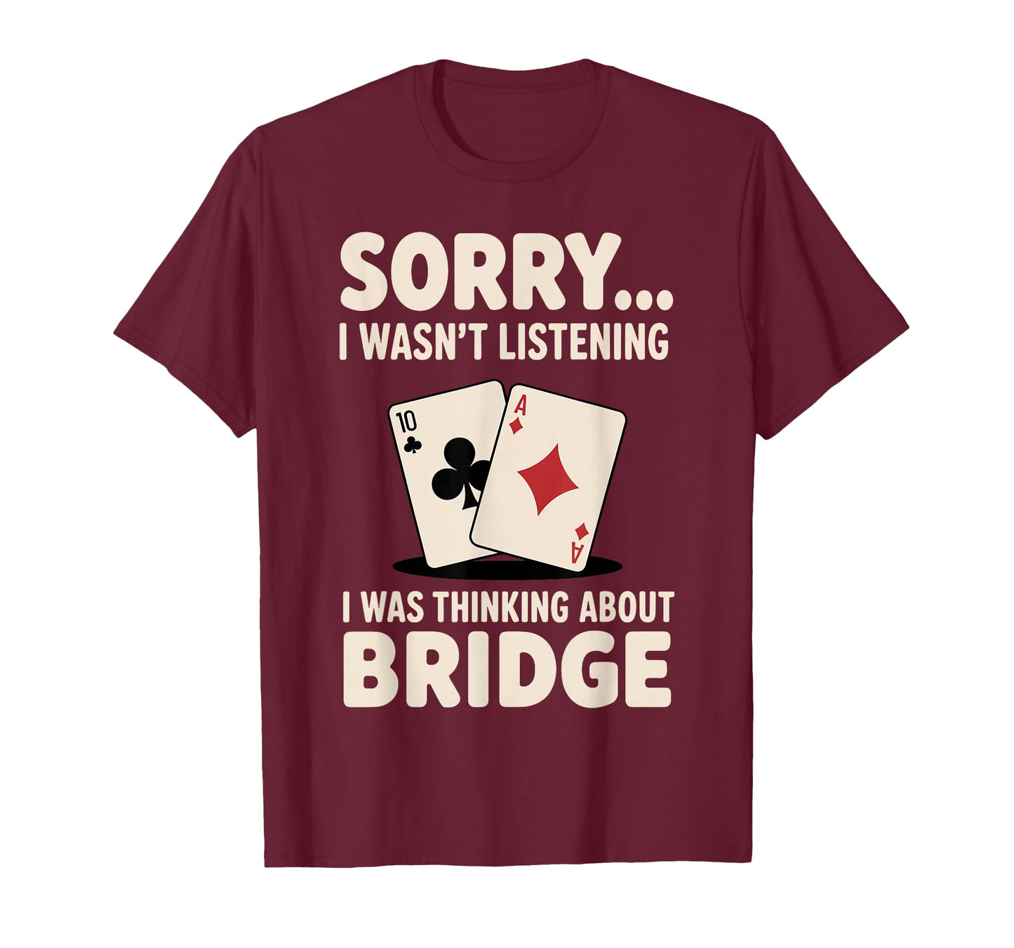Cool Bridge Player Art for Men Women Card Game Player Bridge T-Shirt