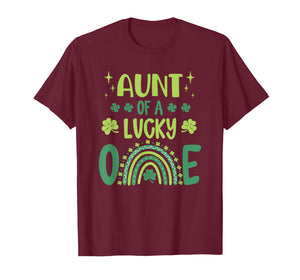 Aunt of The Lucky One First Birthday St Patrick's Day T-Shirt