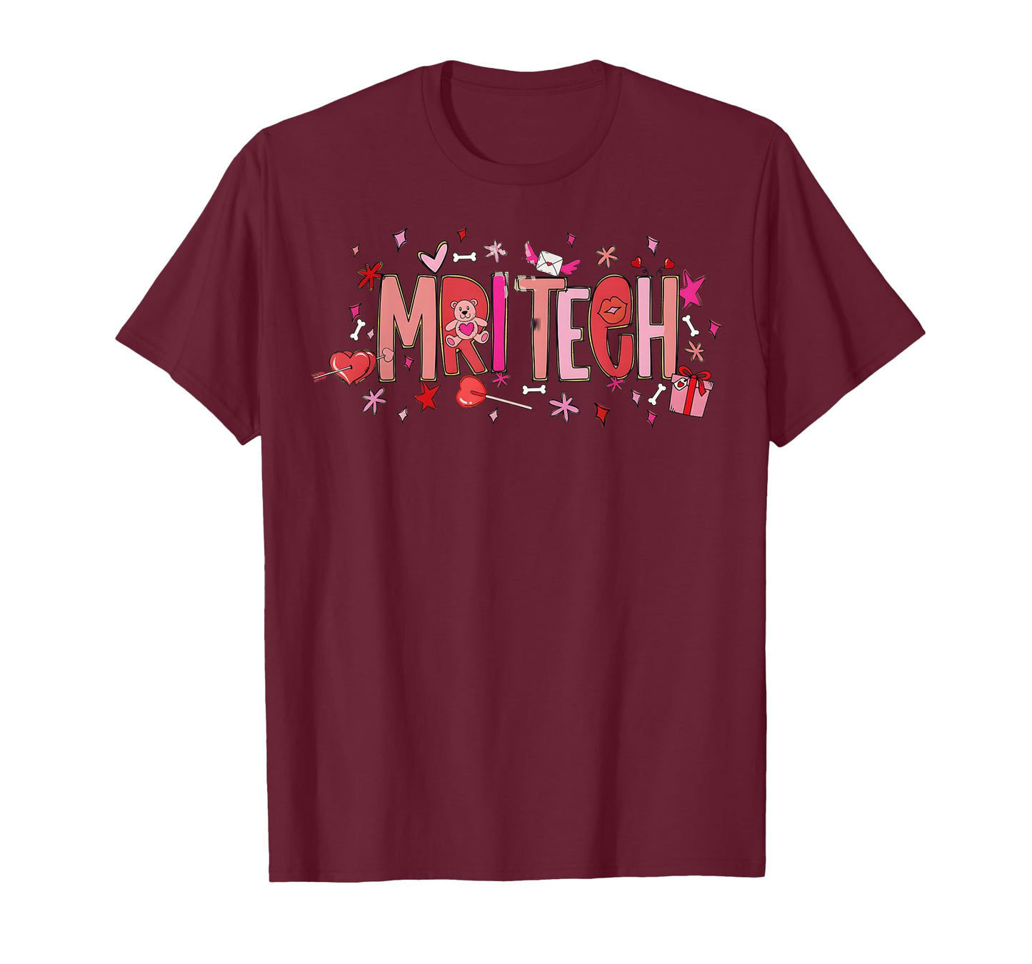 MRI TECH RAD TECH X RAY Team Nurse RN CNA MA Valentine Valen T-Shirt