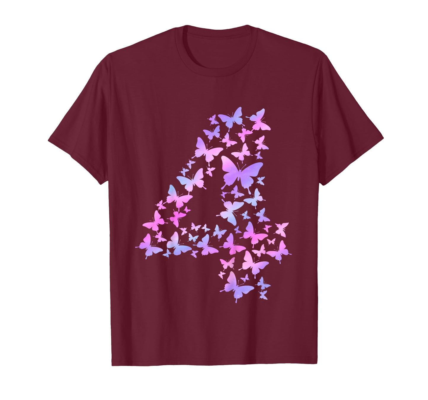 4th Birthday Butterfly 4 Year Old Birthday Girl Butterfly T-Shirt