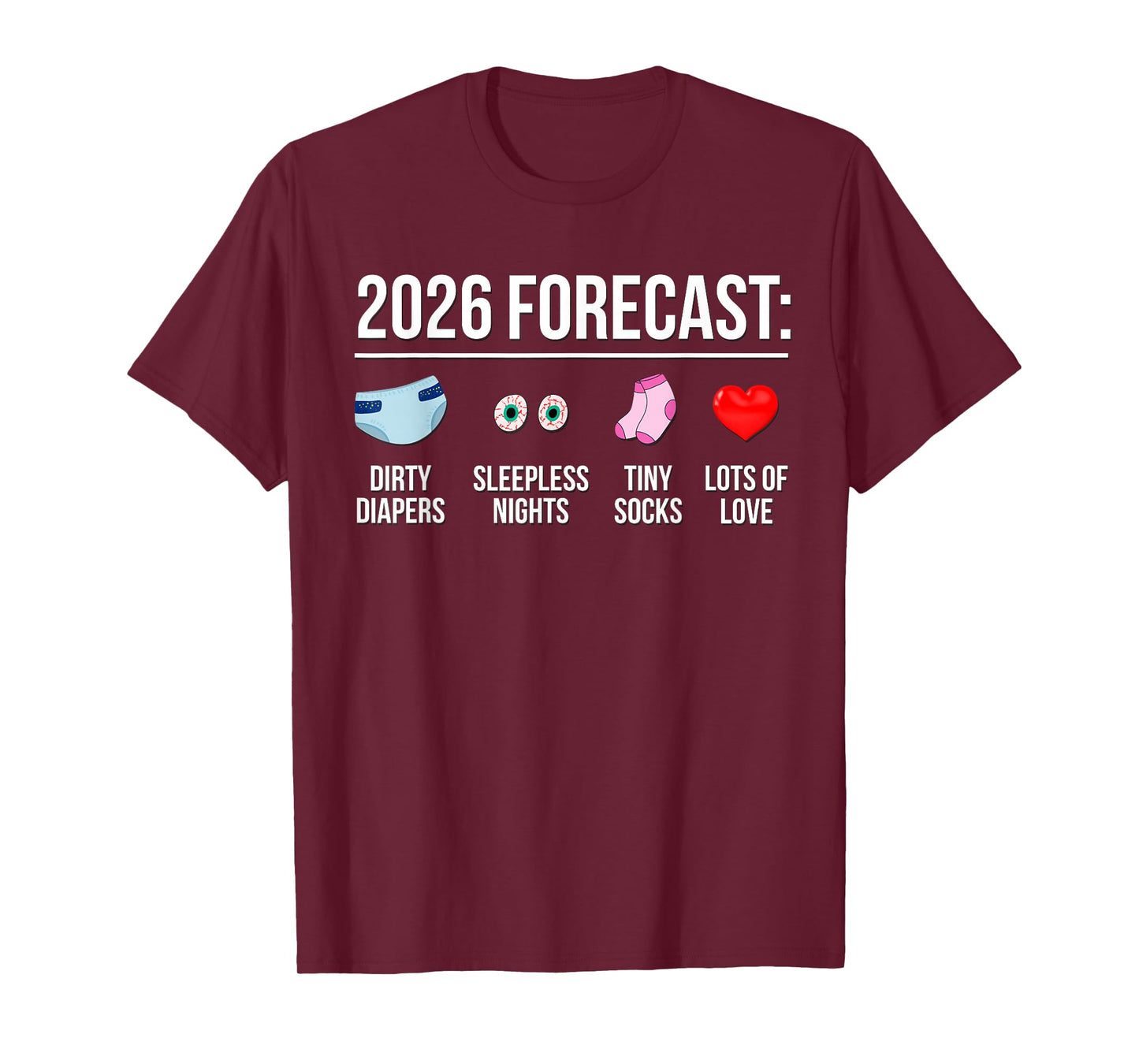 Funny Future Parents New Mom Dad to Be 2026 Expecting Couple T-Shirt