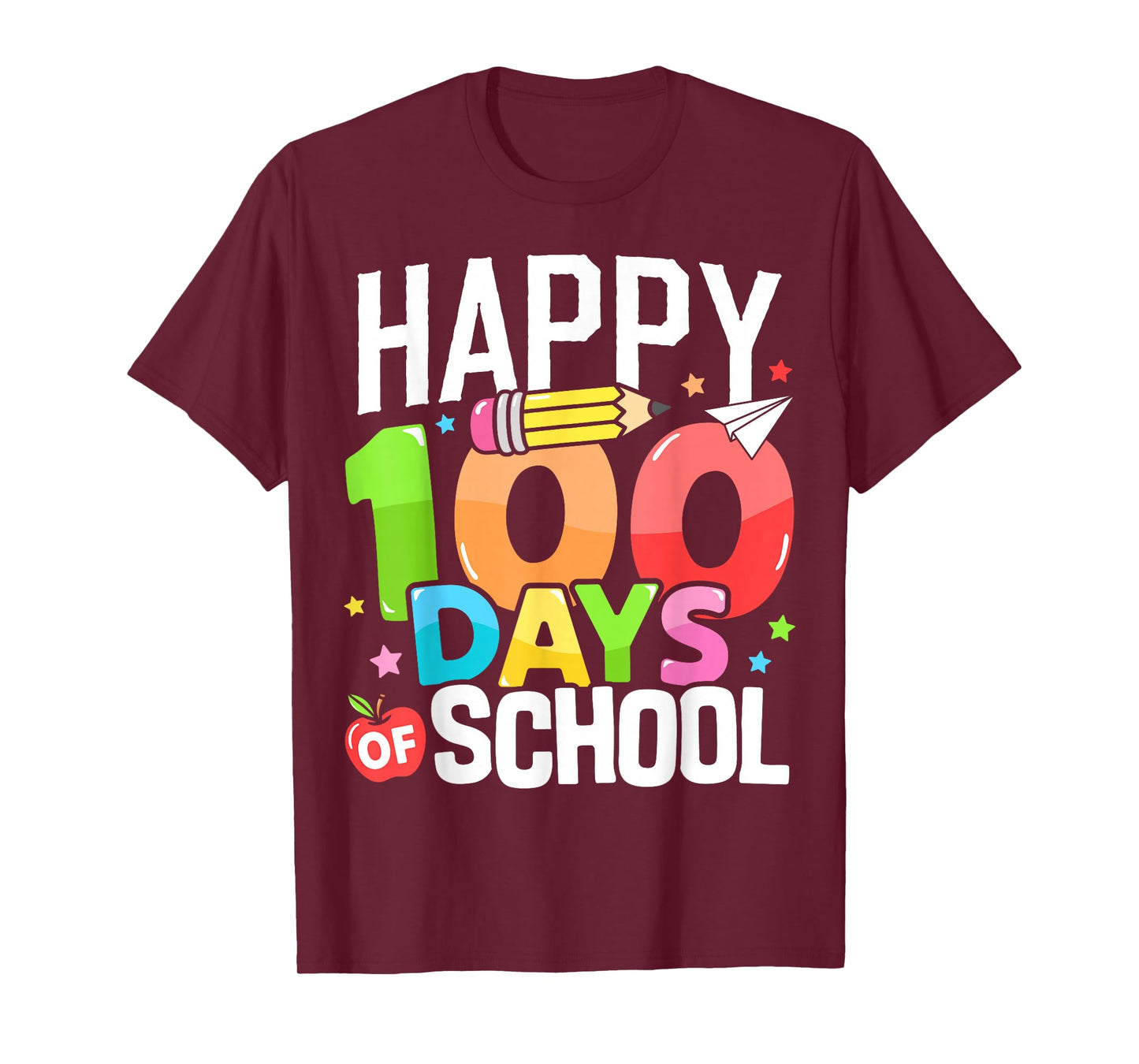 Happy 100 Days of School Teacher 100th Day of School Kids T-Shirt