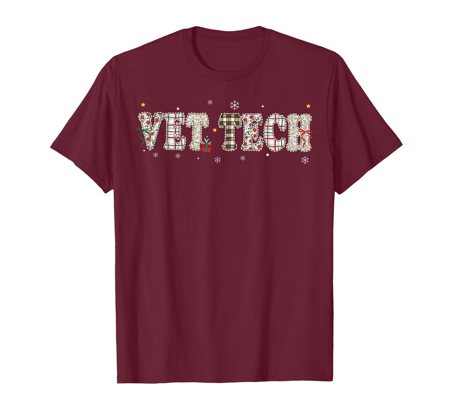 Christmas Vet Tech Coquette Bow Veterinary Technician Xmas T-Shirt
