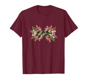 Camouflage Camo Bow Girls Camo Coquette Bow Hunting Women T-Shirt