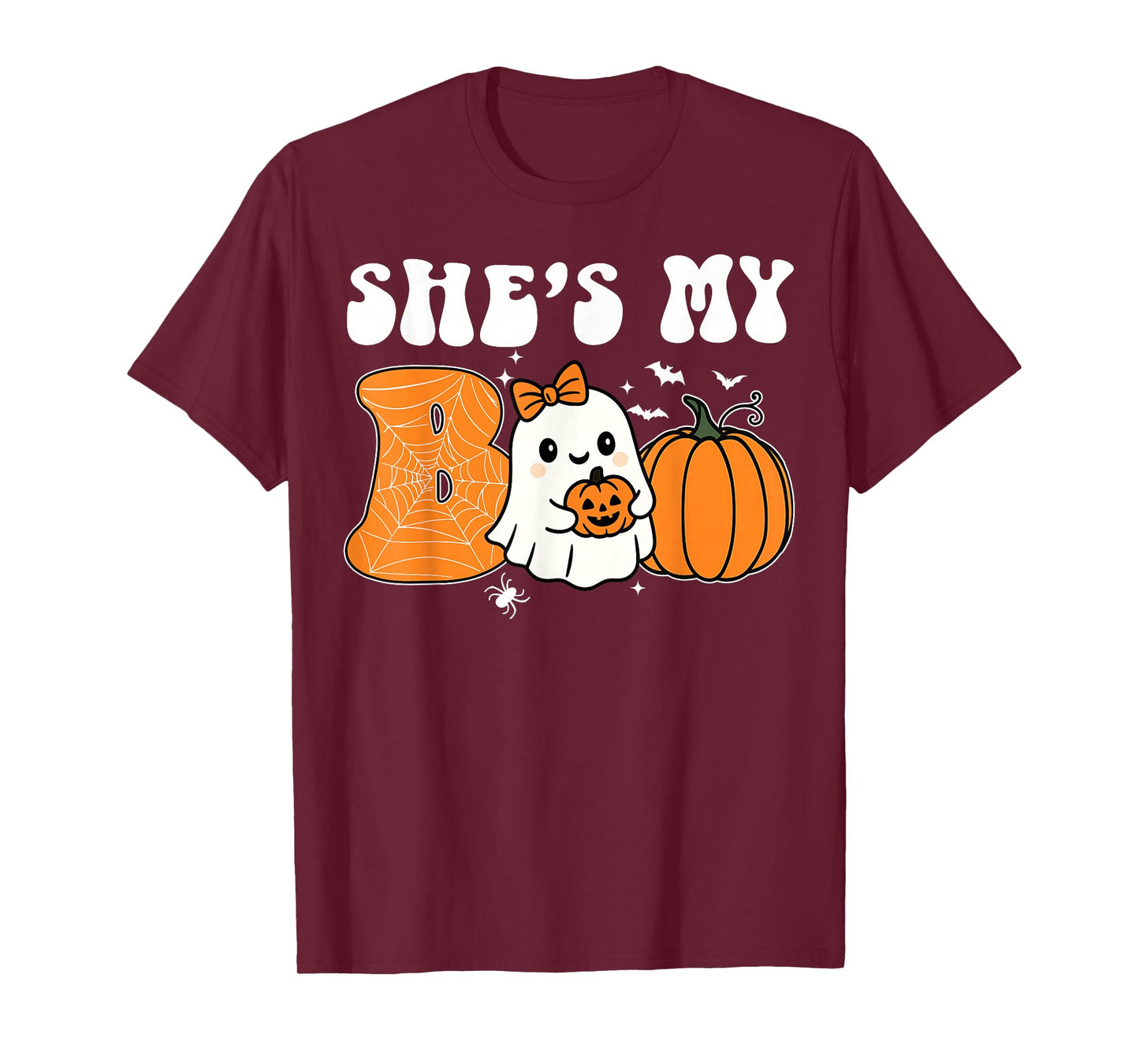 She's My Boo Funny Matching Halloween Couples He's My Boo T-Shirt