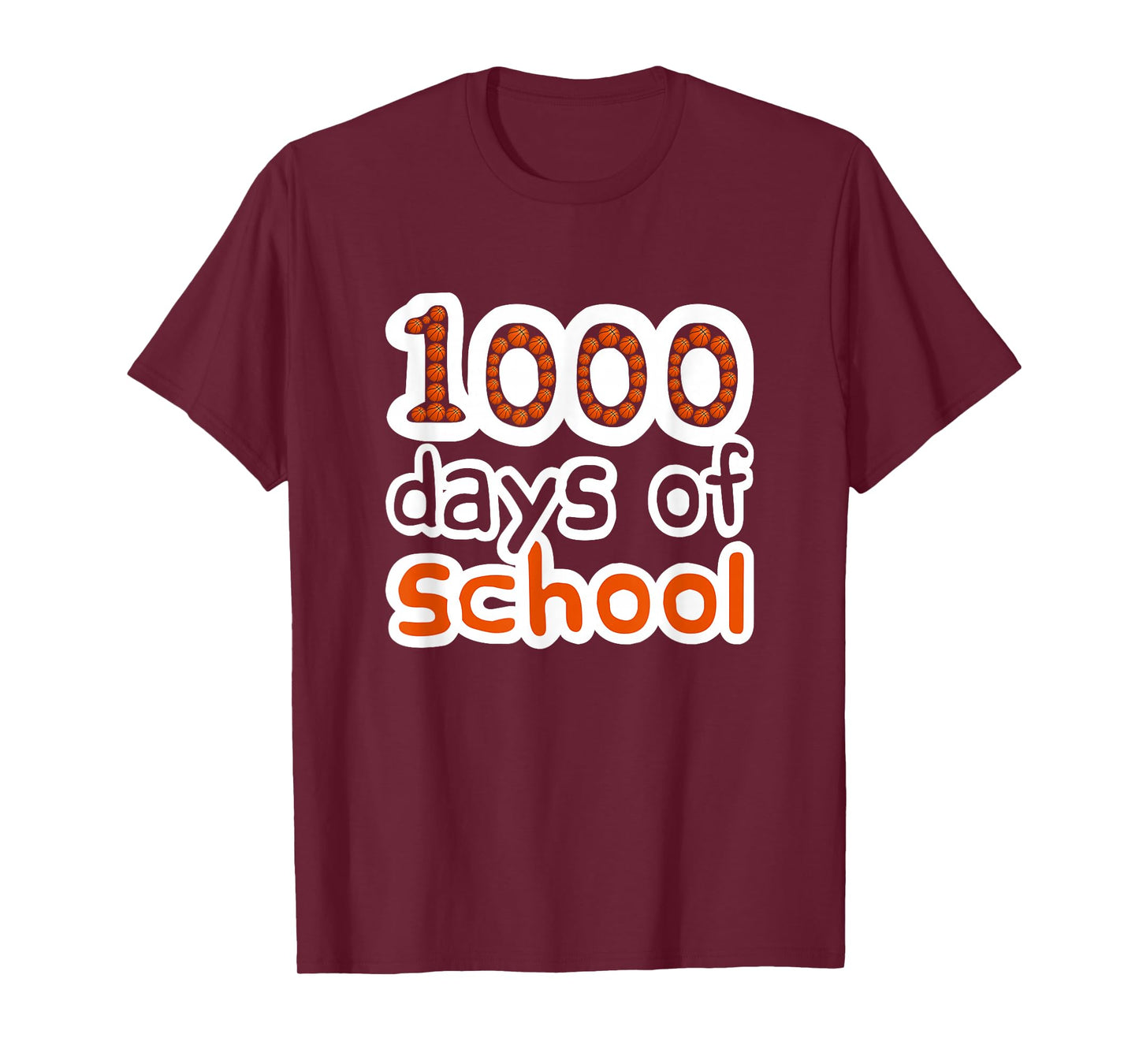 1000 Days of School Basketball Sport 1000th Day of School T-Shirt