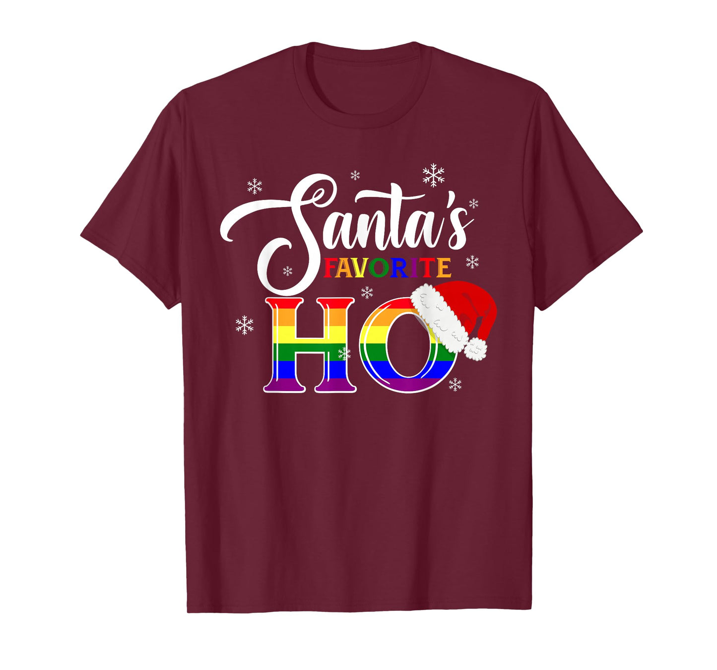 Ugly Sweater Christmas LGBT Gay Lesbian Santas Favorite Ho T-Shirt
