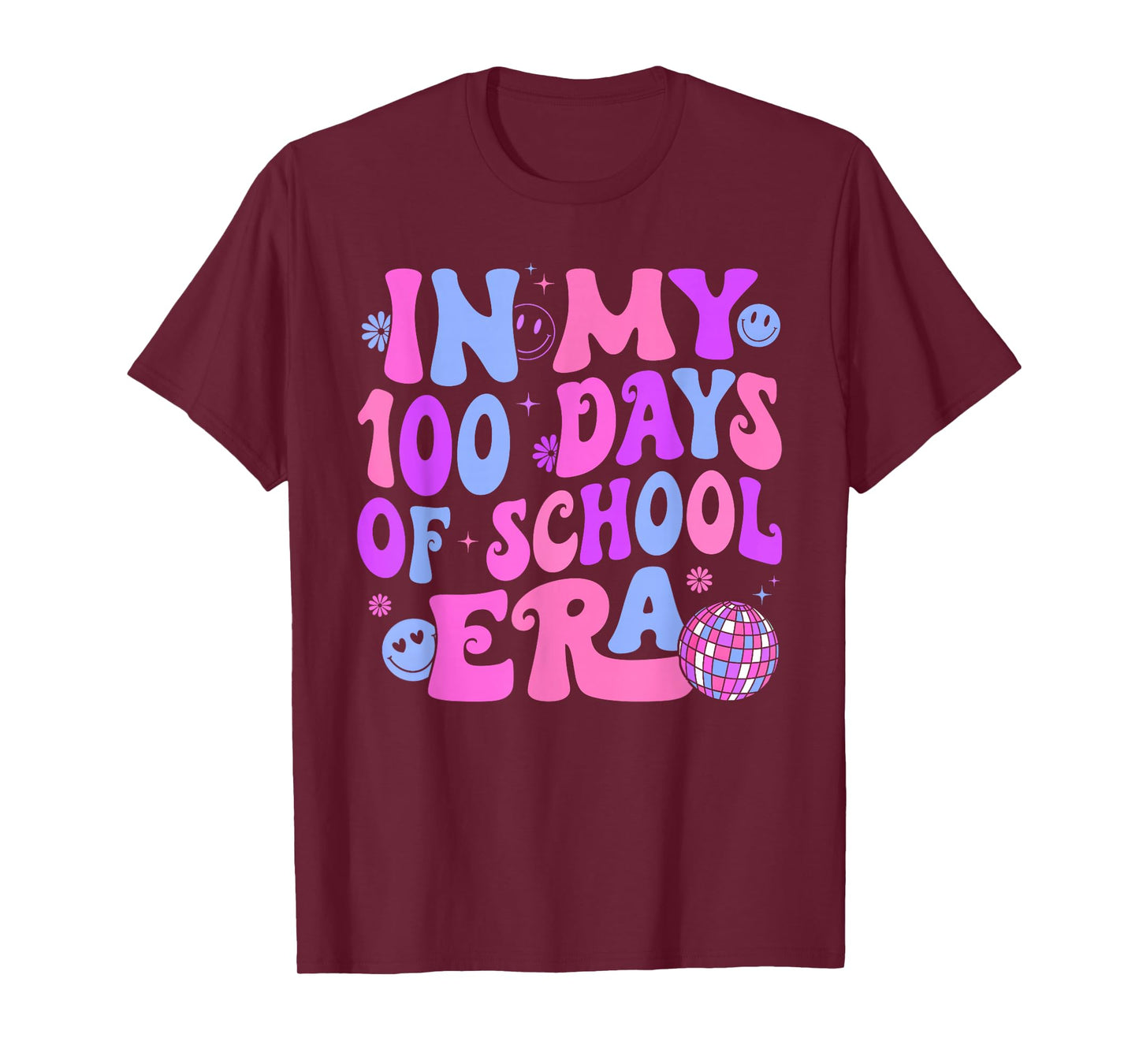 in My 100 Days of School Era Retro Disco 100th Day of School T-Shirt