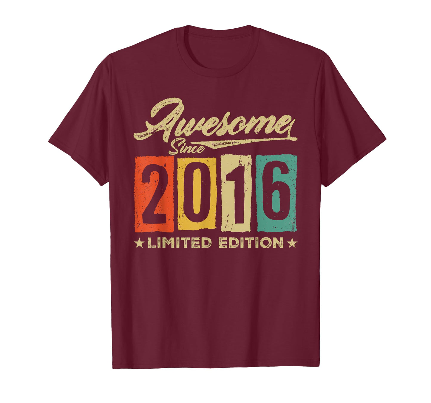 Awesome Since 2016 Limited Edition 10 Year Old 10th Birthday T-Shirt