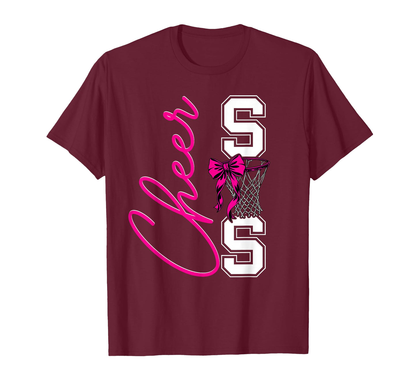 Basketball Game Cheerleading Sport Cheer Sis Sister Pink T-Shirt