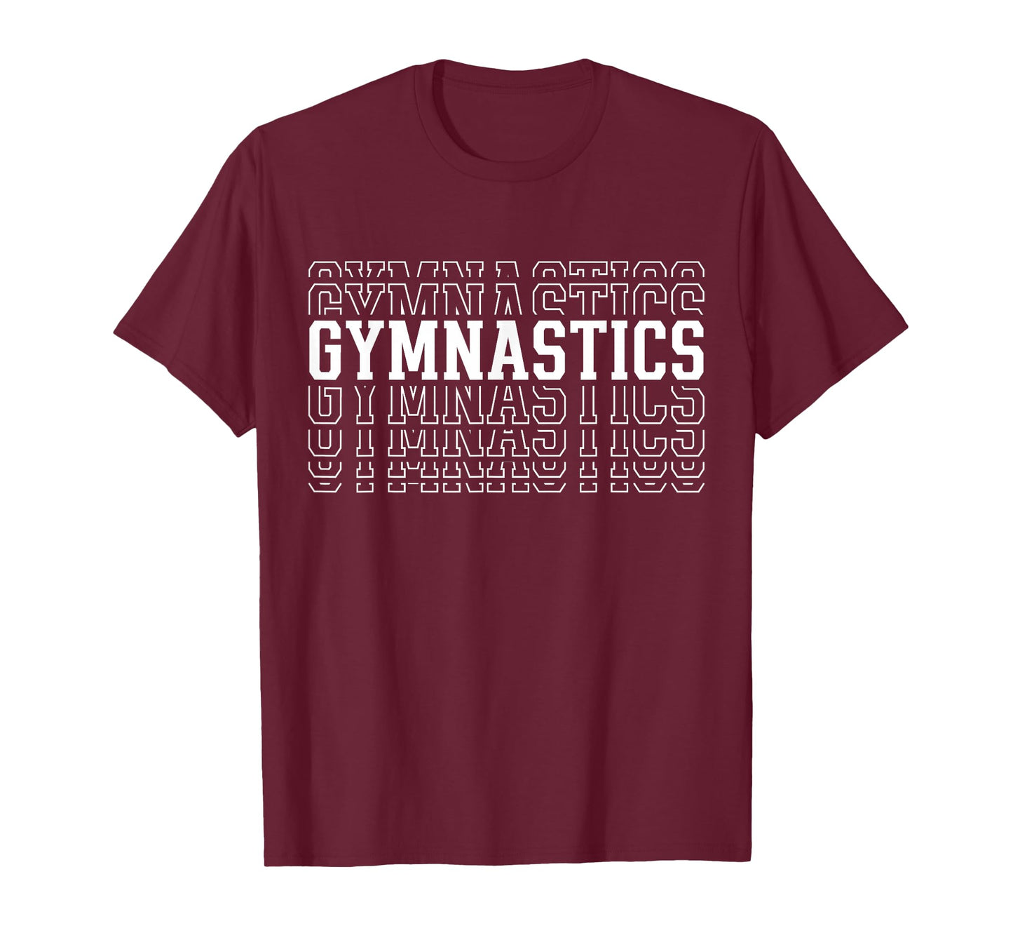 Gymnastics Funny Layered Text Gymnast Coach Youth T-Shirt