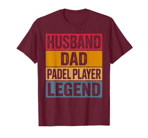 Cool Padel Art for Dad Father Men Padel Lover Padel Player T-Shirt