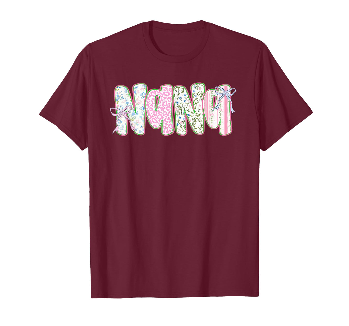 Nana Floral Coquette Bow Mother's Day Cute Women Grandma T-Shirt
