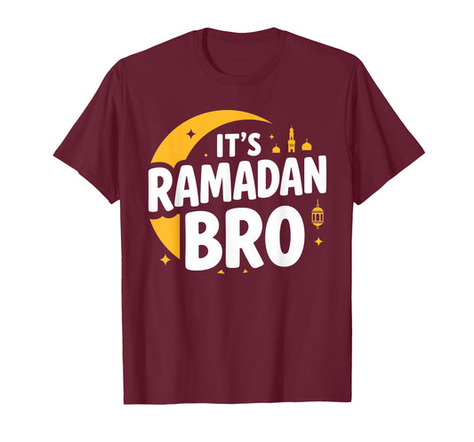 It’s Ramadan Bro Happy Fasting Islamic Crescent Moon Muslim T-Shirt