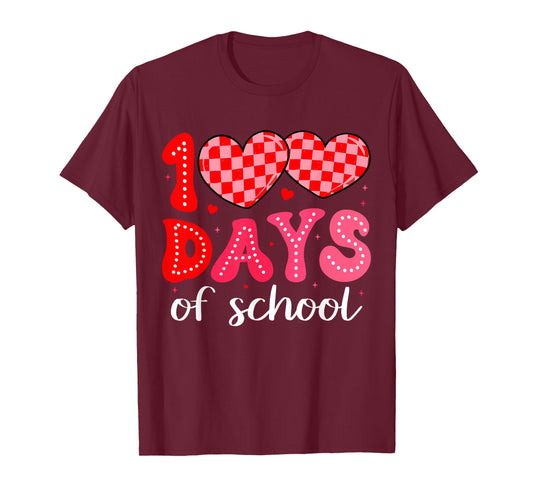 100 Days of School Retro 100th Day of School T-Shirt