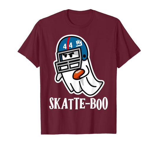 Skatte Boo Ghost Cam Skattebo Funny HLW Ghost Football Fan T-Shirt