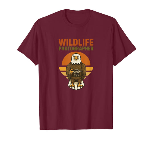 Wildlife Photographer Bald Eagle Bird Photography Camera T-Shirt