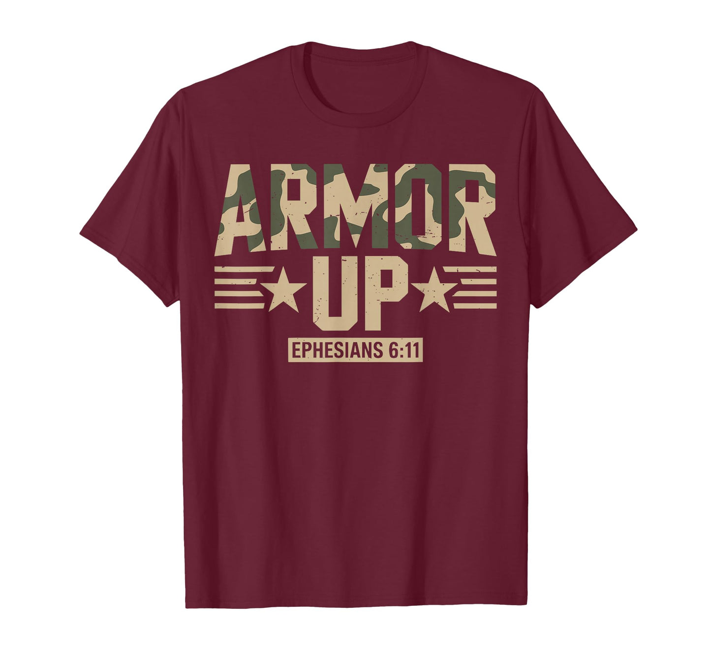 Armor Up Christian Workout Gym Camo Jesus God Son Brother T-Shirt