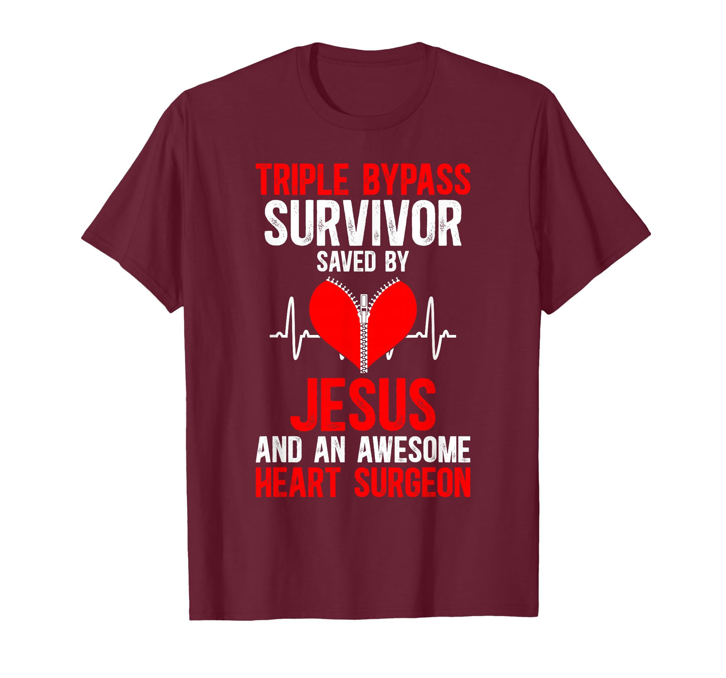 Triple Bypass Surgery Survivor Saved by Jesus T-Shirt