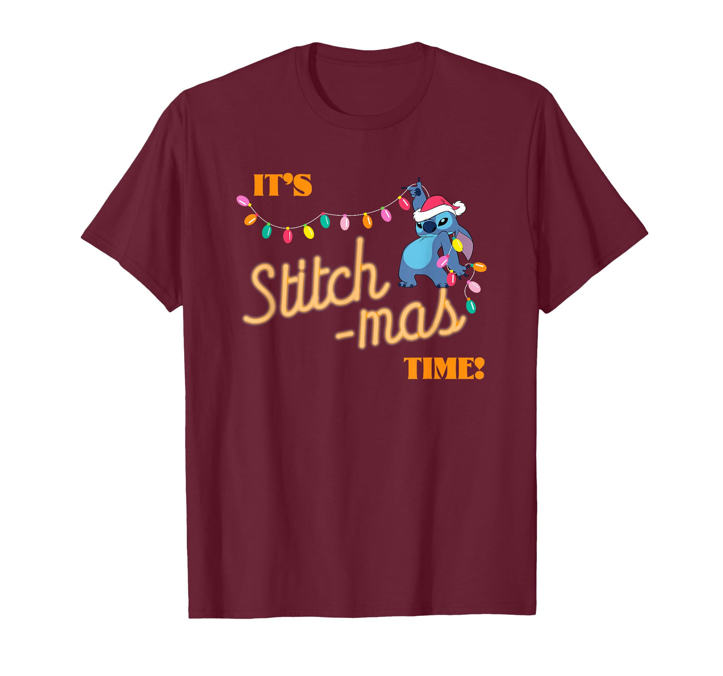 Disney Lilo & Stitch Christmas It's Stitchmas Time Cool Pose T-Shirt
