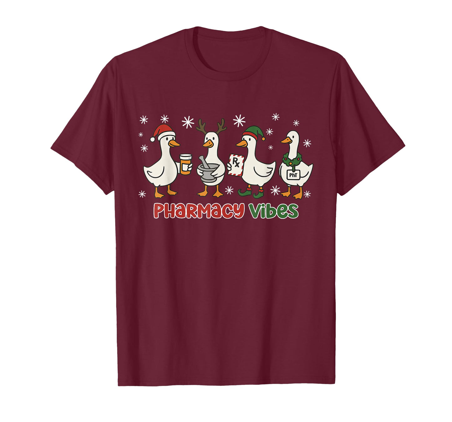 Christmas Silly Goose CPhT Pharmacy Technician Pharm Tech T-Shirt