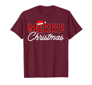 Merry Christmas Buffalo Plaid T-Shirt