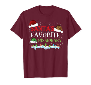Santa's Favorite Missionary Fun Christmas T-Shirt