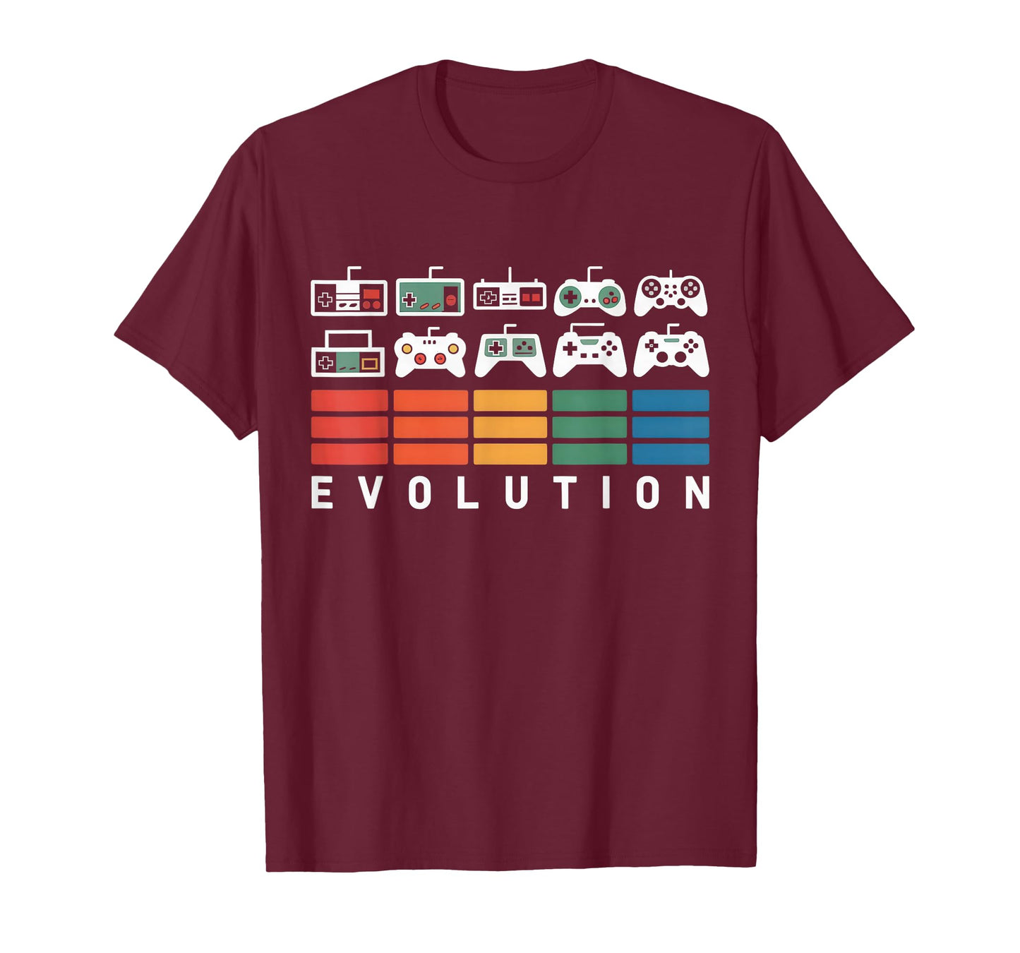 Video Game Controller Evolution 80s 90s Retro Gaming Gamer T-Shirt