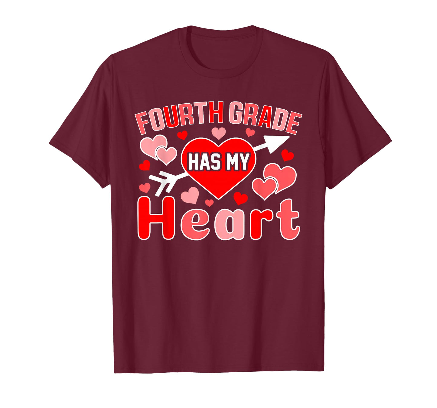 Fourth Grade Has My Heart Teacher Student Valentine's Day T-Shirt