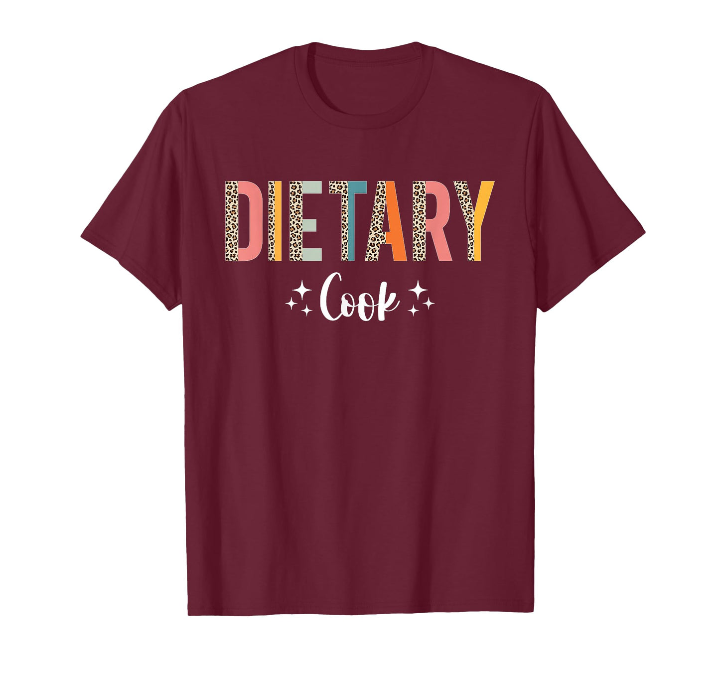 Dietary Cook Retro Leopard Appreciation Week Healthcare T-Shirt