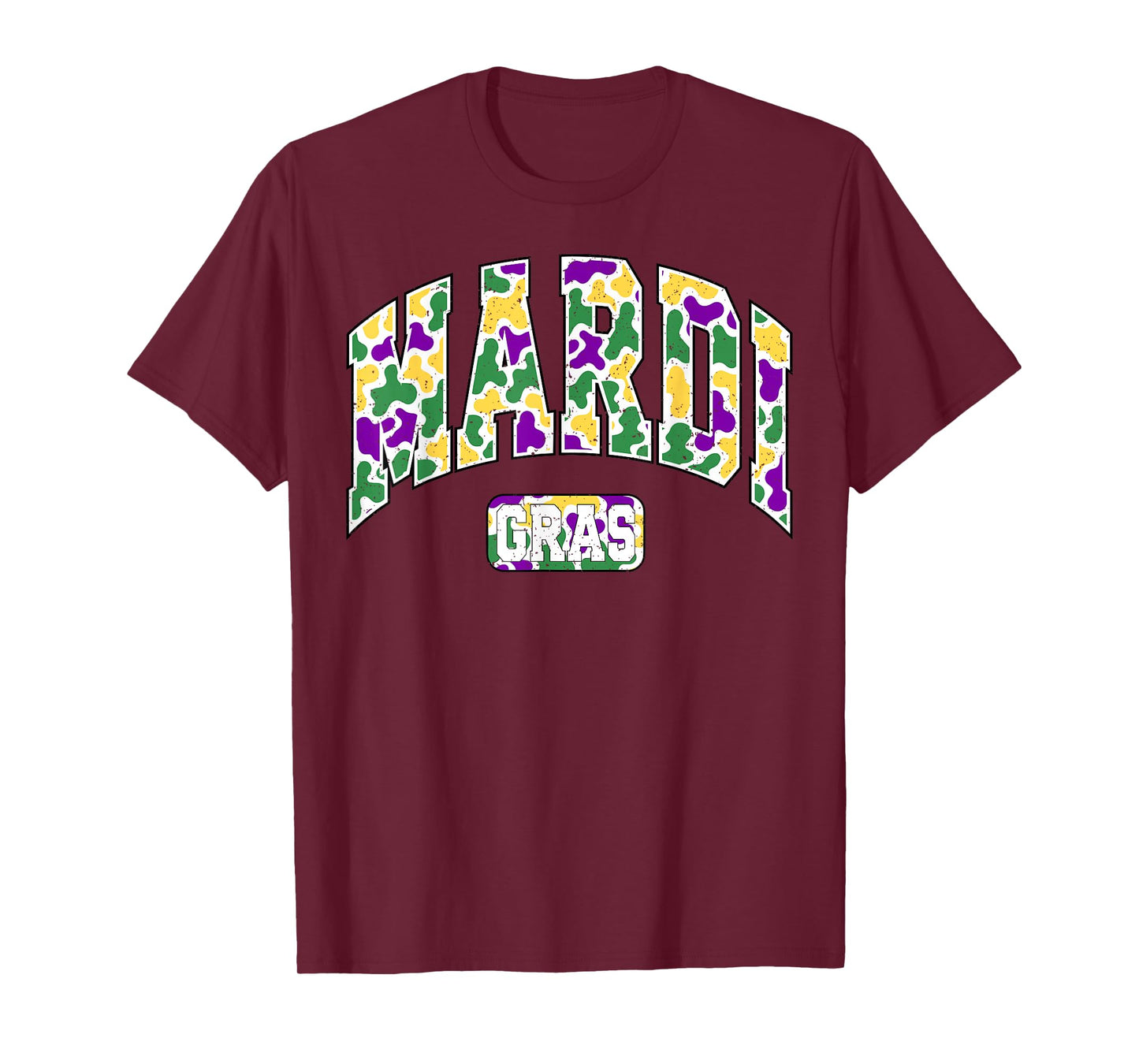 Camo Mardi Gras Tuesday Fleur de Lis Louisiana Festival T-Shirt