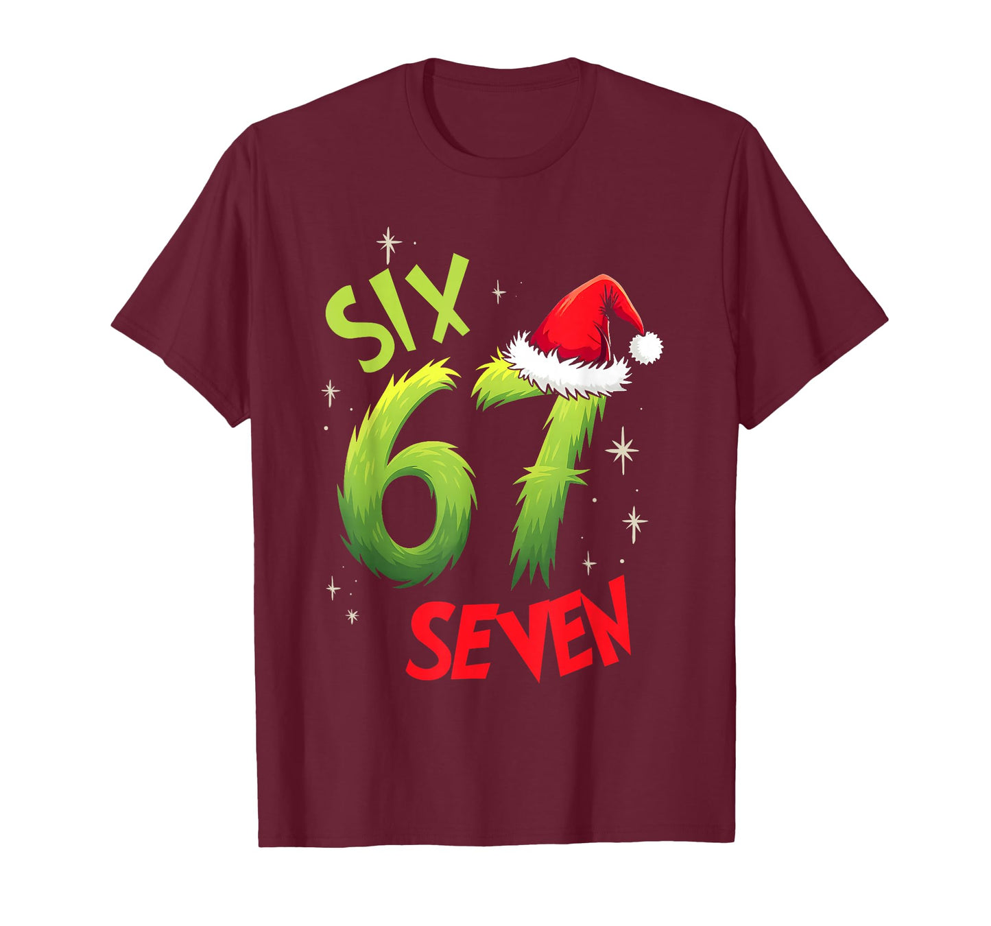 Six Seven 6 7 Gen Z Alpha Meme Slang Merry Christmas Holiday T-Shirt