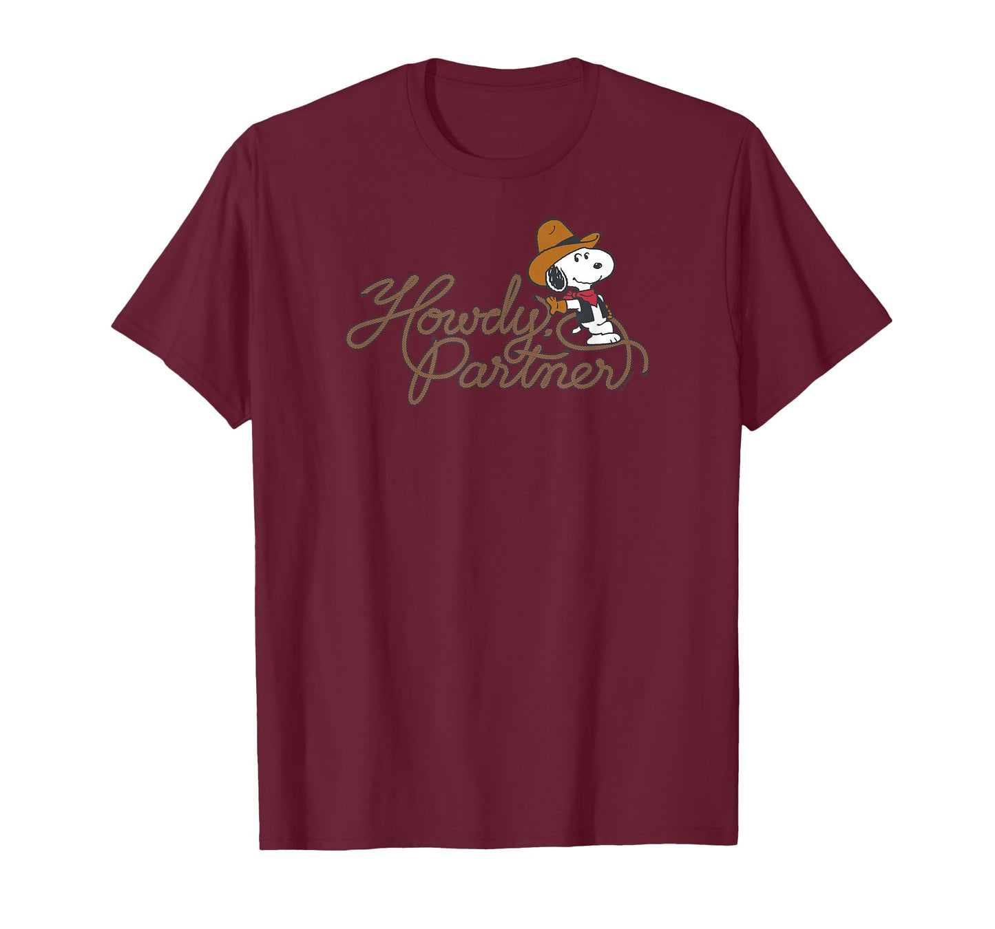 Snoopy Howdy Partner Cowboy Style T-Shirt
