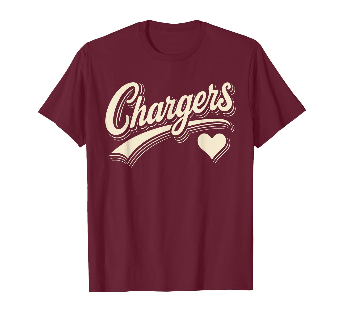Vintage Chargers Name Heart Retro Gift for Men Women Kids T-Shirt