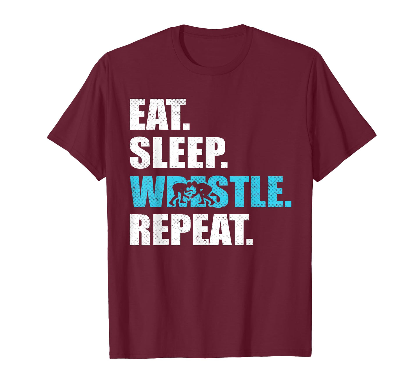 Eat Sleep Wrestle Repeat Funny Wrestler Wrestling Mens Boys T-Shirt