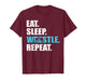 Eat Sleep Wrestle Repeat Funny Wrestler Wrestling Mens Boys T-Shirt