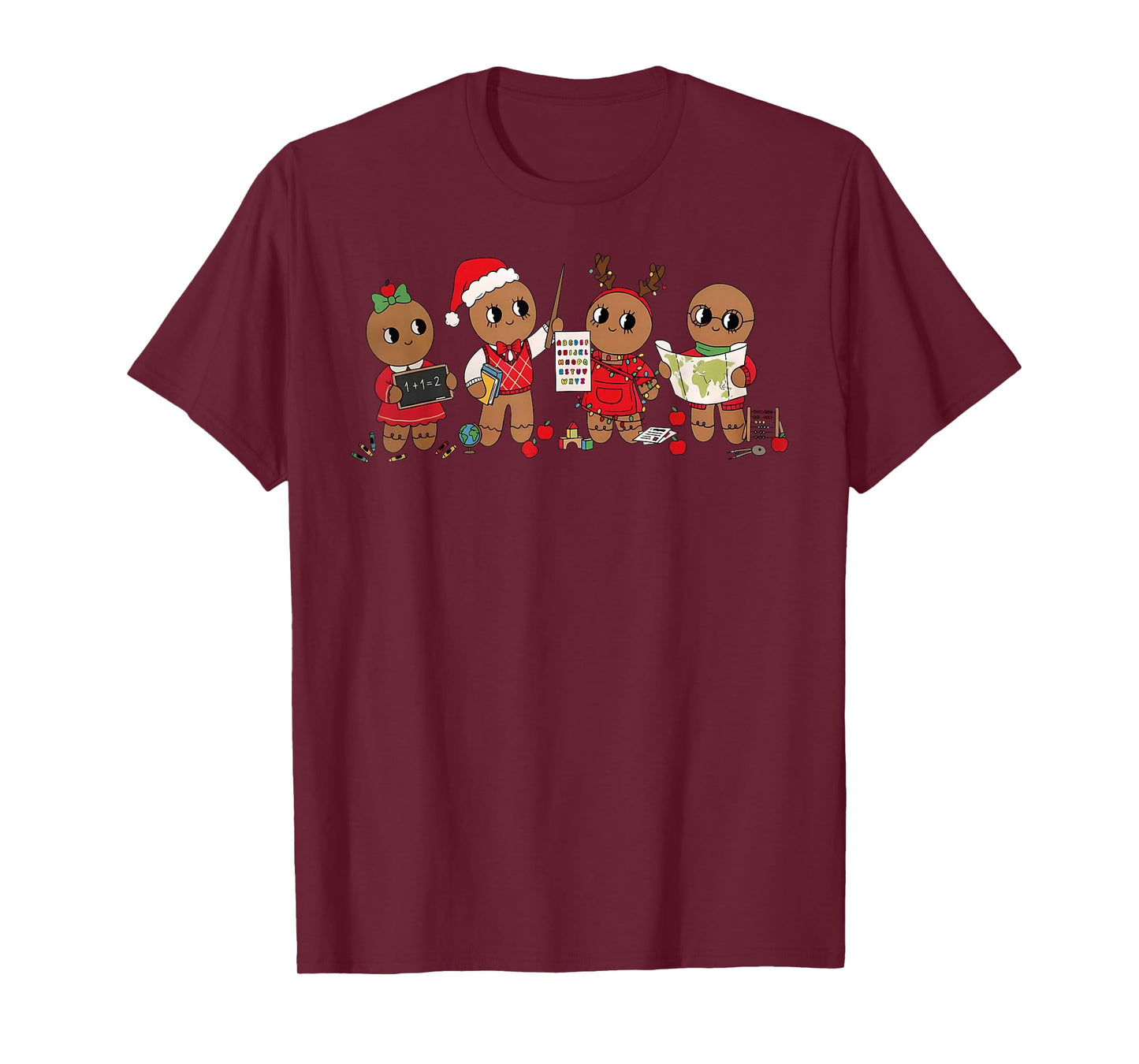 Cute Gingerbread Classroom Christmas Holiday Teacher School T-Shirt