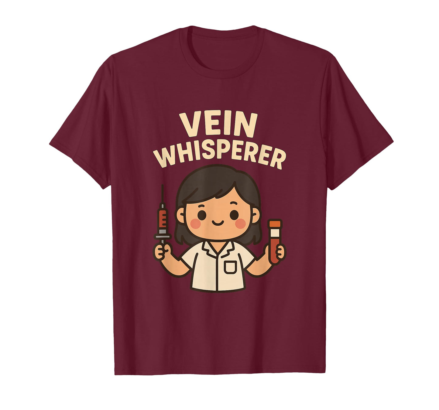 Funny Kawaii Phlebotomist Woman Blood Draw Nurse Phlebotomy T-Shirt