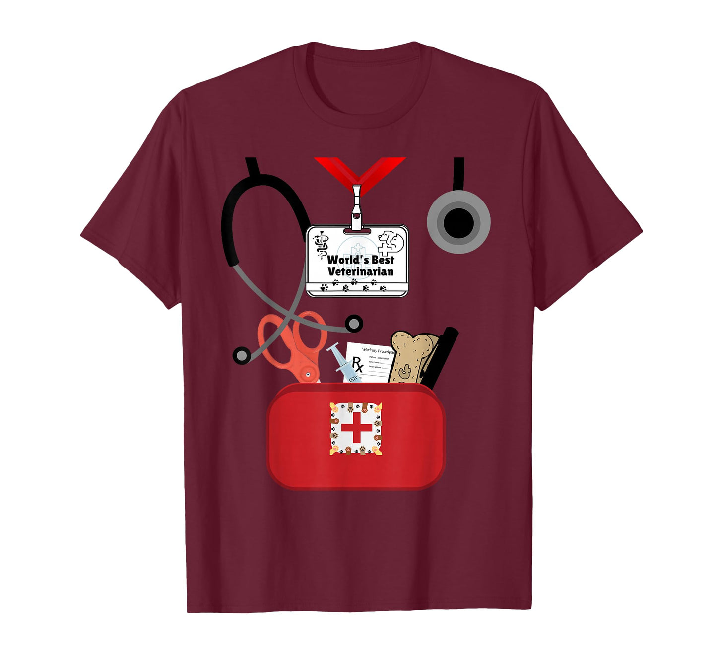 Kids Veterinarian Costume Career Day Vet T-Shirt