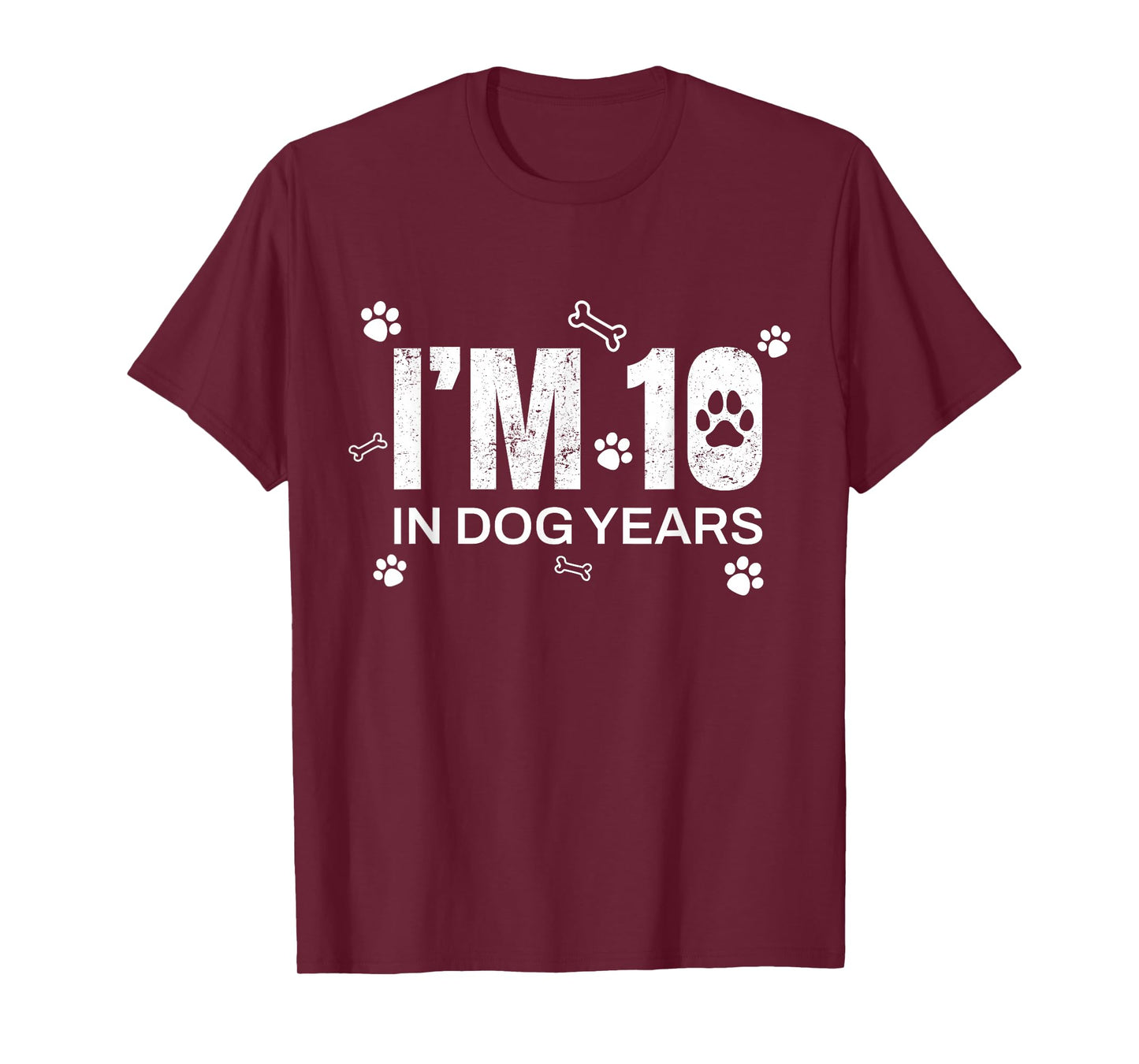 I’m 10 in Dog Years Funny 70th Birthday Humor Design Gift T-Shirt