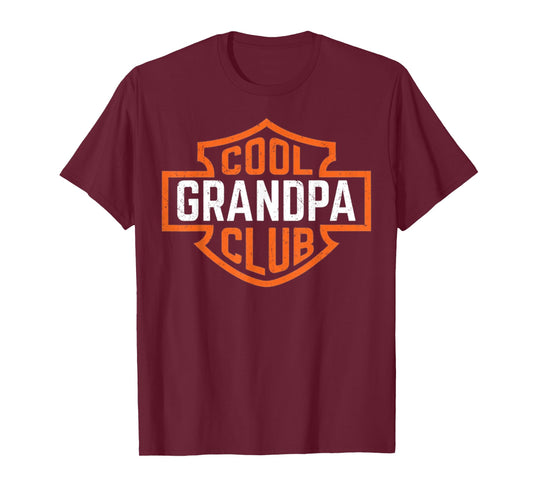 Vintage Cool Grandpa Club Funny Birthday Father's Day T-Shirt