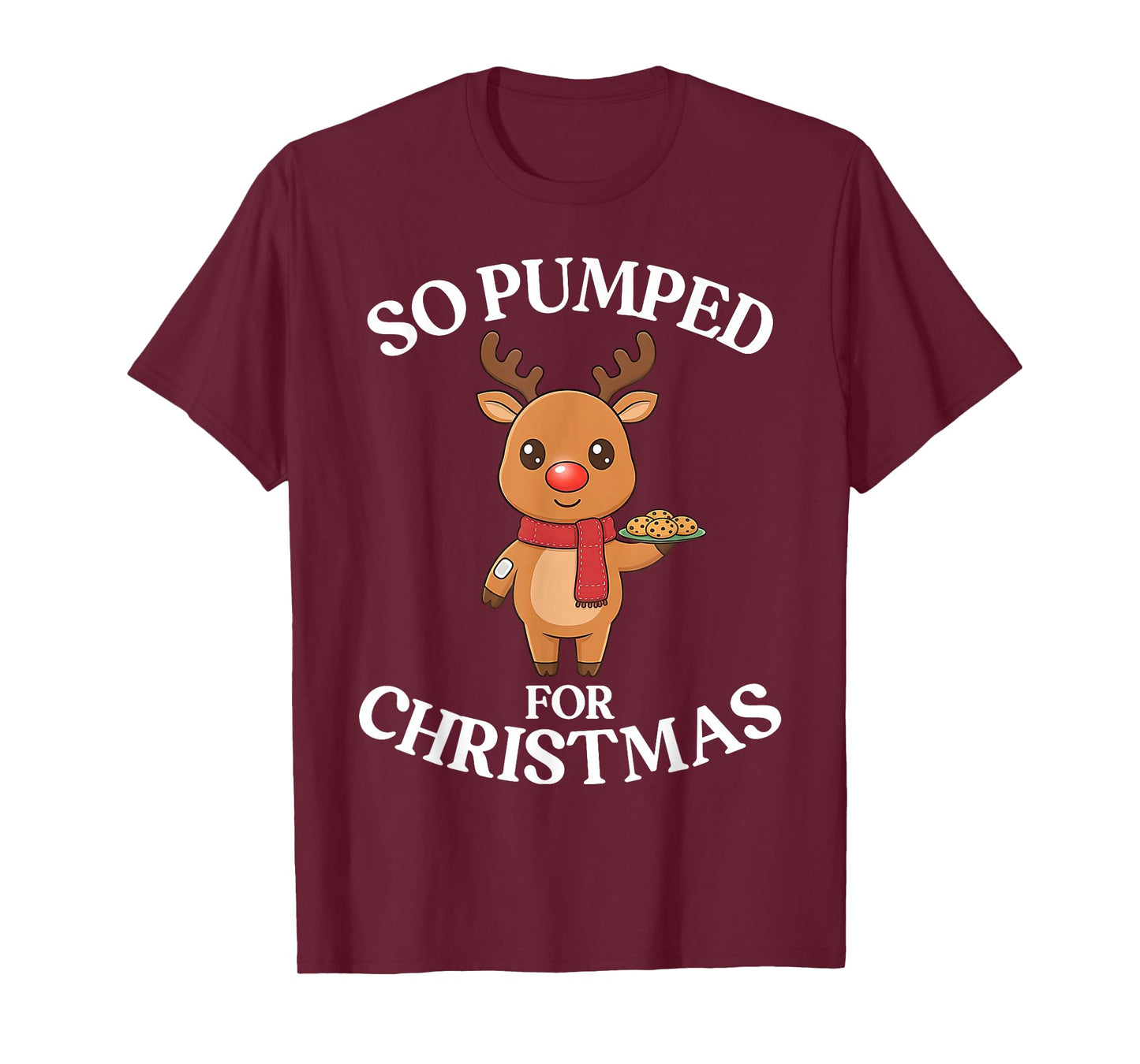 So Pumped for Christmas Reindeer T1D Holiday Type 1 Diabetes T-Shirt