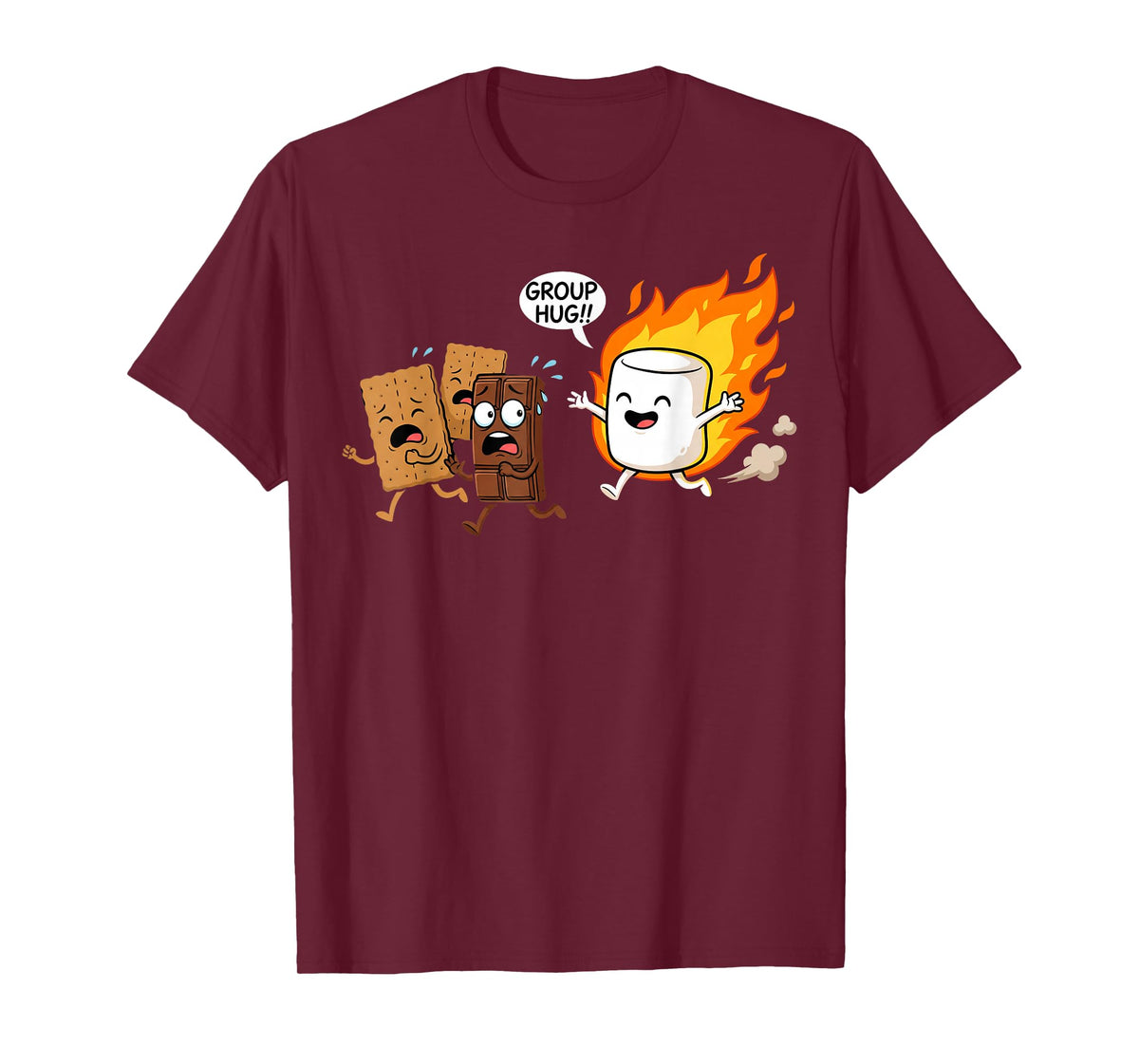 Group Hug Marshmallow Campfire Smores Funny Camping T-Shirt