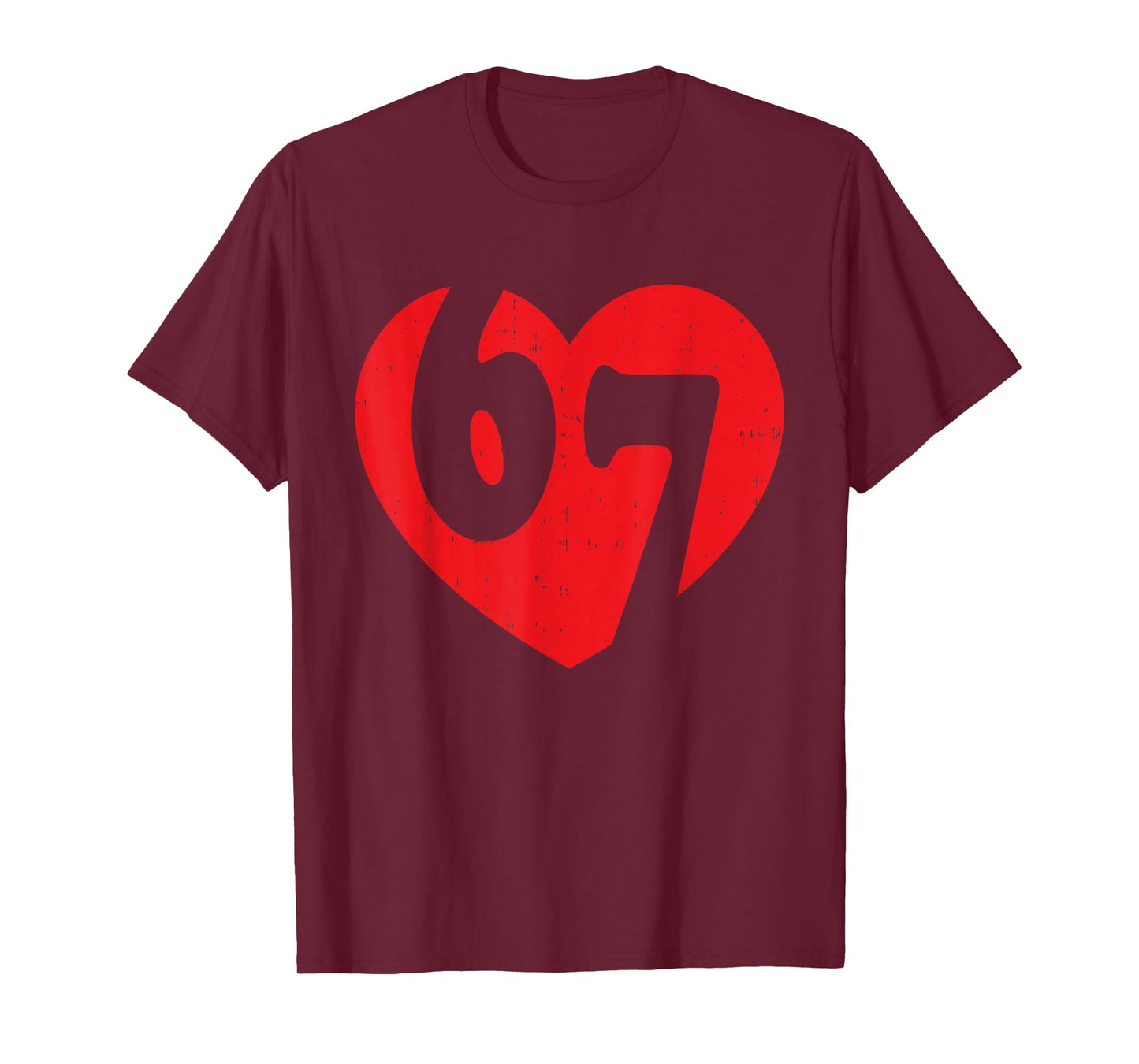 Six Seven 67 Meme Cool Valentine’s for Teens Boys Girls Kids T-Shirt
