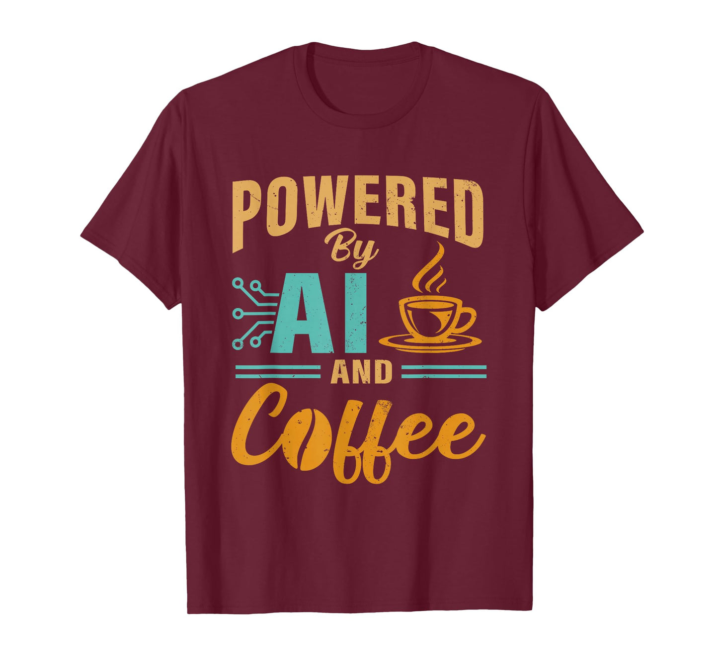 Powered by AI and Coffee AI Artificial Intelligence Computer T-Shirt