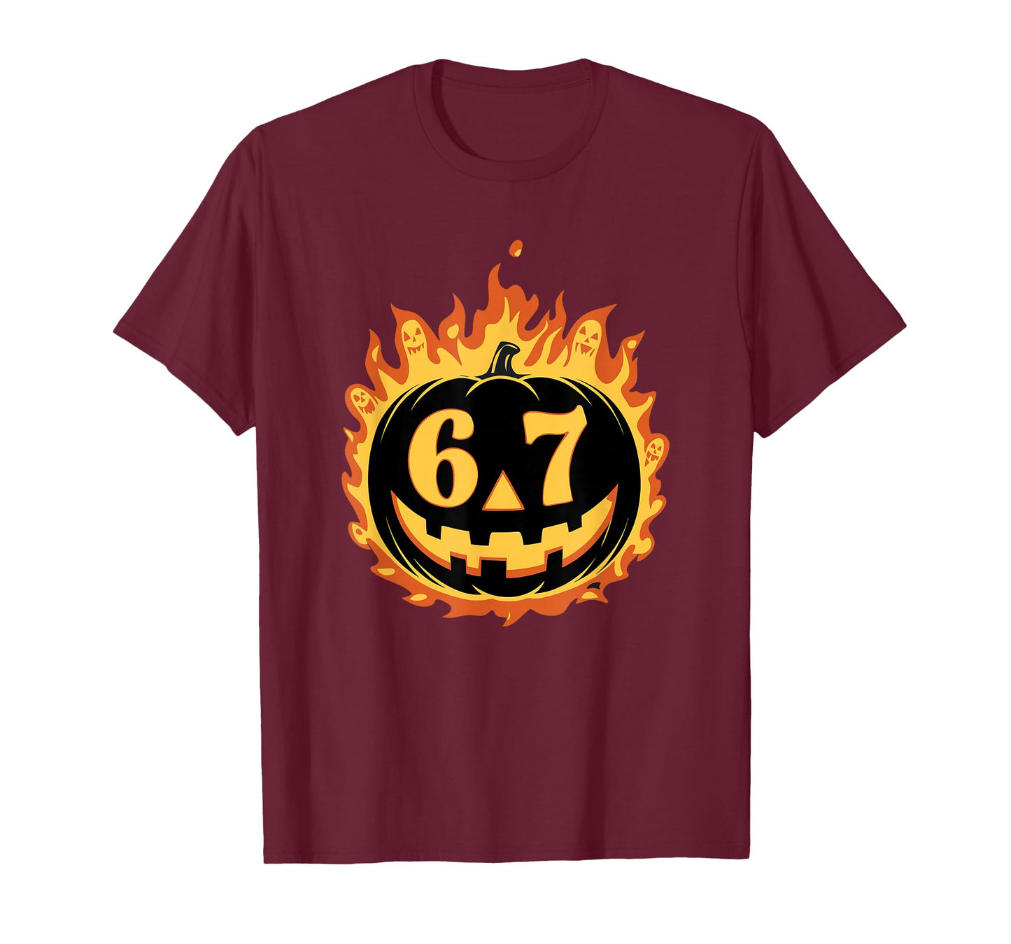 Funny 6 7 Meme Halloween Pumpkin Costume for Teacher Student T-Shirt