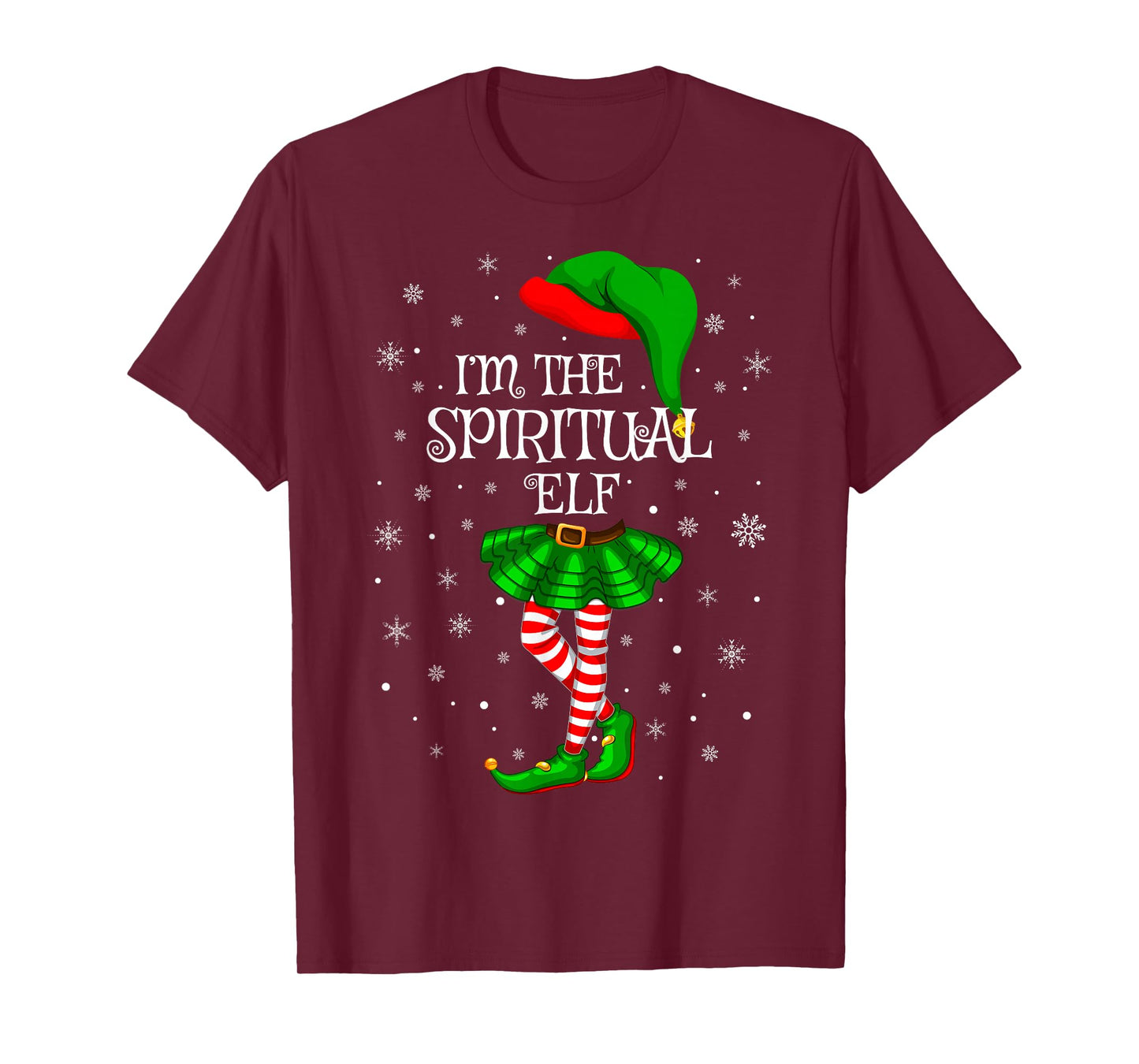 Spiritual Elf Christmas Family Group Women Girls Xmas Pajama T-Shirt