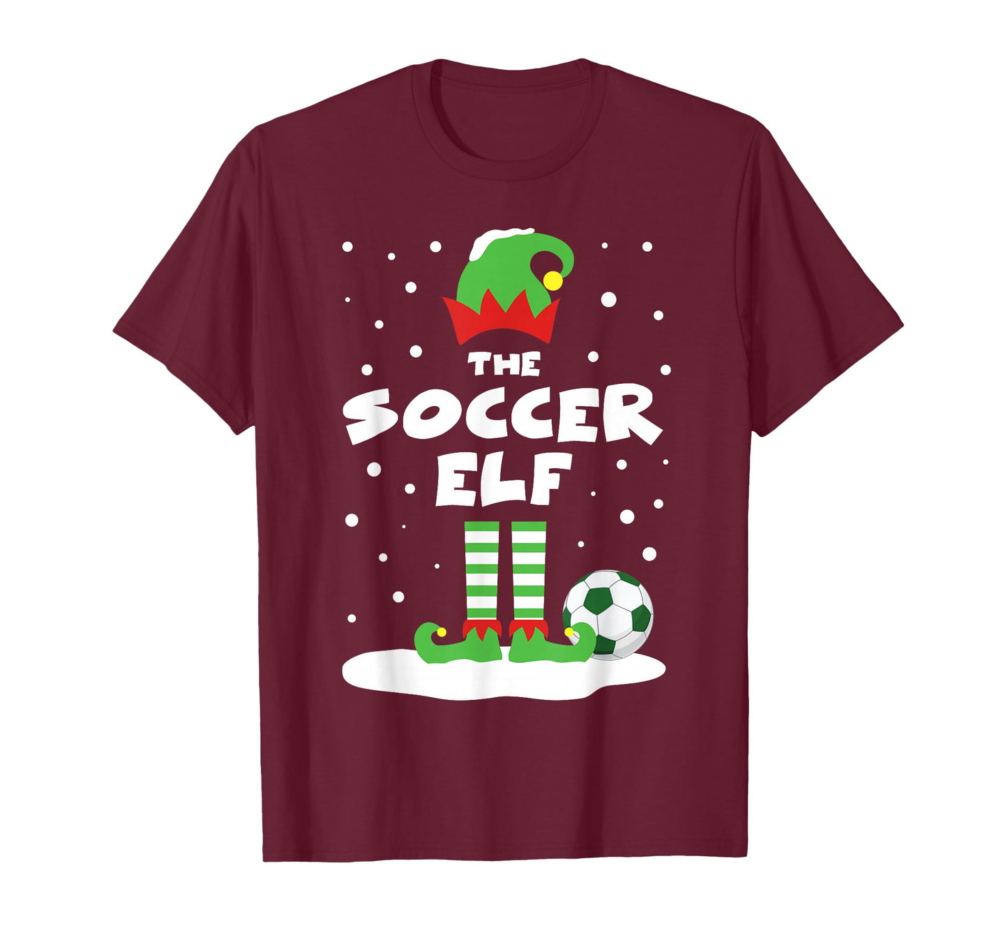 Soccer Elf Matching Group Family Holiday Christmas Costume T-Shirt