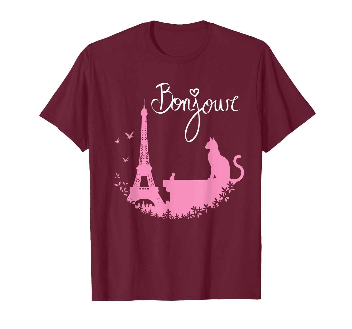Paris Cat Eiffel Tower Cute French Design T-Shirt